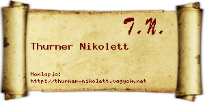 Thurner Nikolett névjegykártya